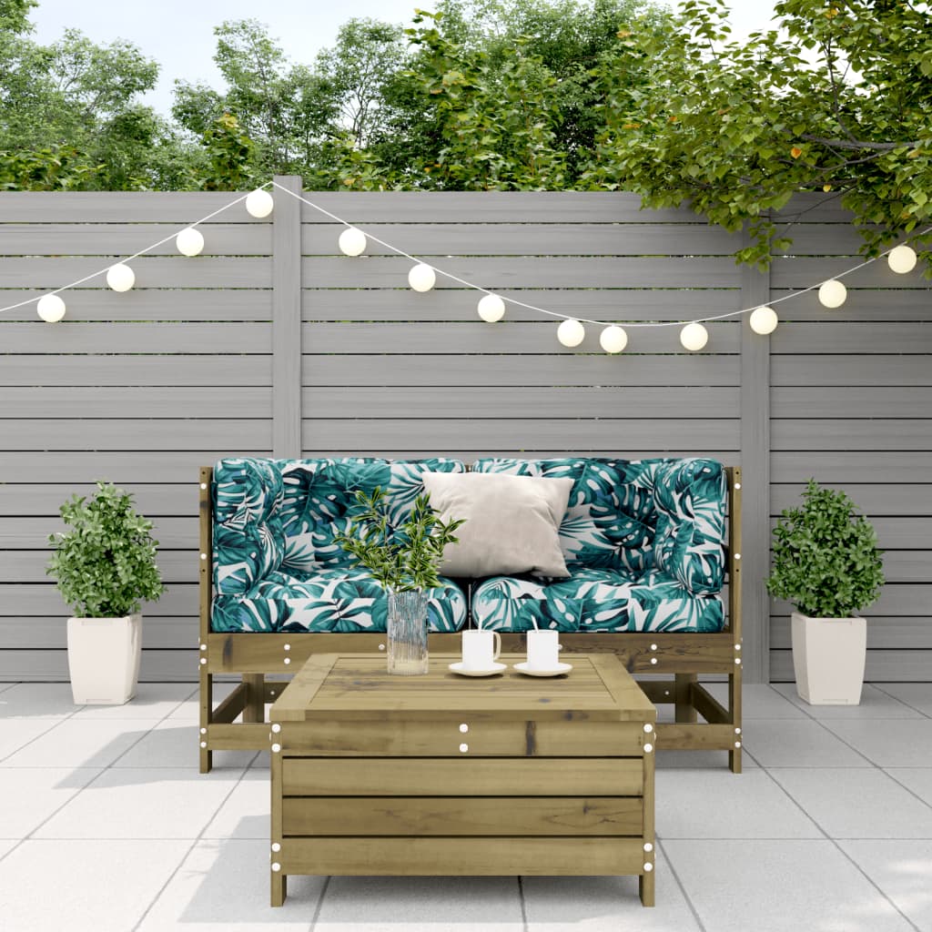 3-delige Loungeset met kussens geïmpregneerd grenenhout is nu te koop bij PeponiXL, paradijselijk wonen!