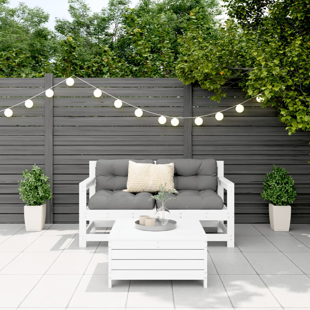3-delige Loungeset massief grenenhout wit is nu te koop bij PeponiXL, paradijselijk wonen!