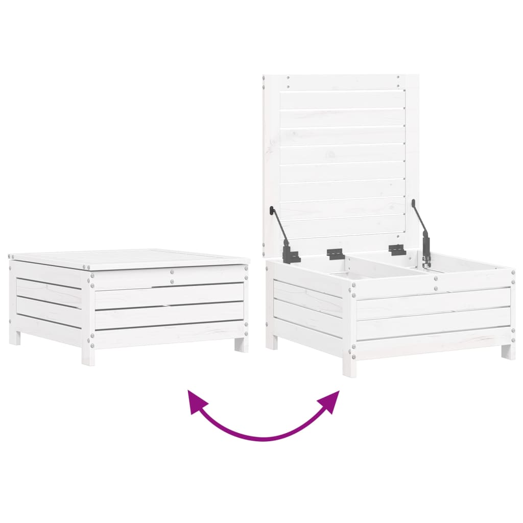 3-delige Loungeset massief grenenhout wit is nu te koop bij PeponiXL, paradijselijk wonen!