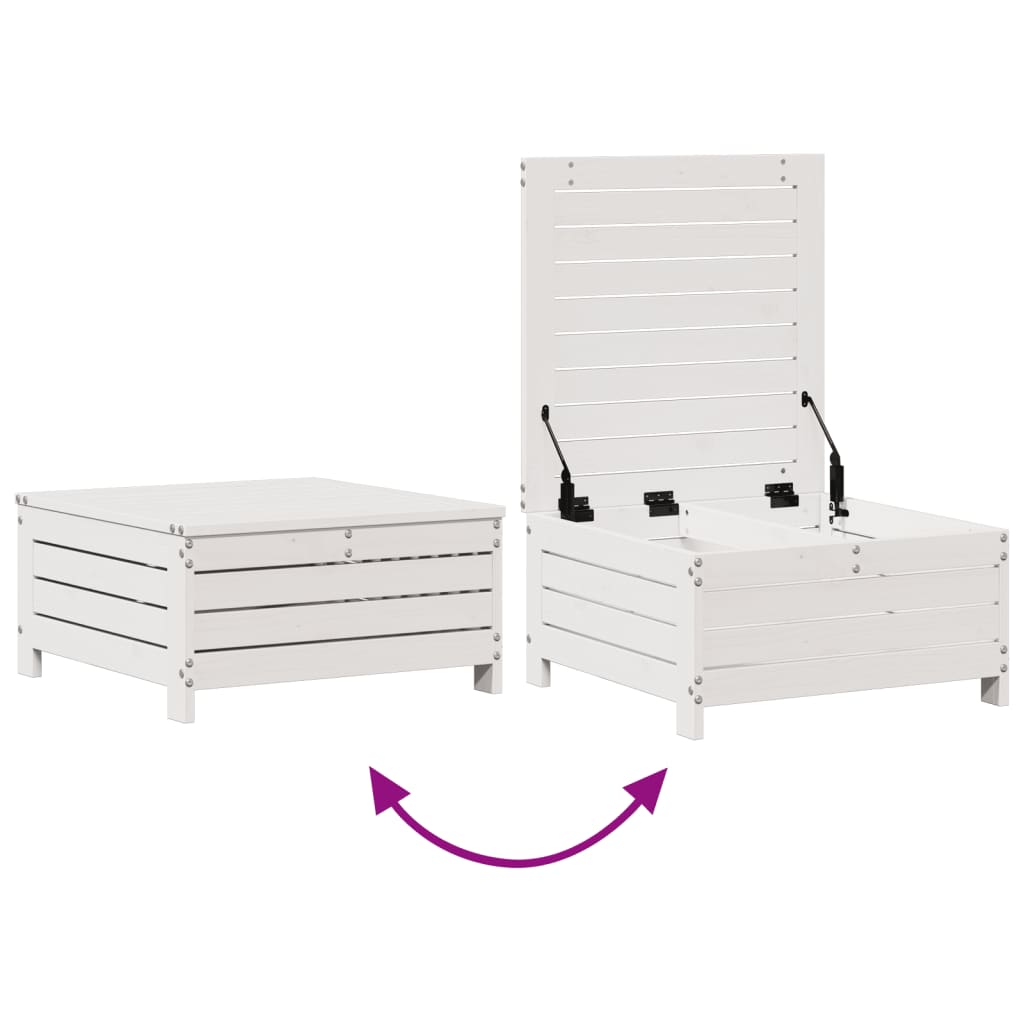 3-delige Loungeset met kussens massief grenenhout wit is nu te koop bij PeponiXL, paradijselijk wonen!