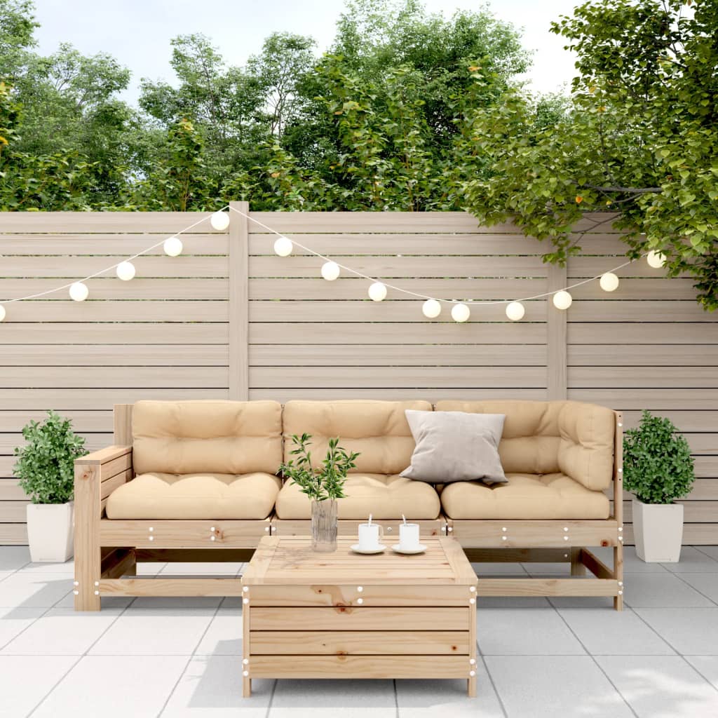 4-delige Loungeset massief grenenhout is nu te koop bij PeponiXL, paradijselijk wonen!