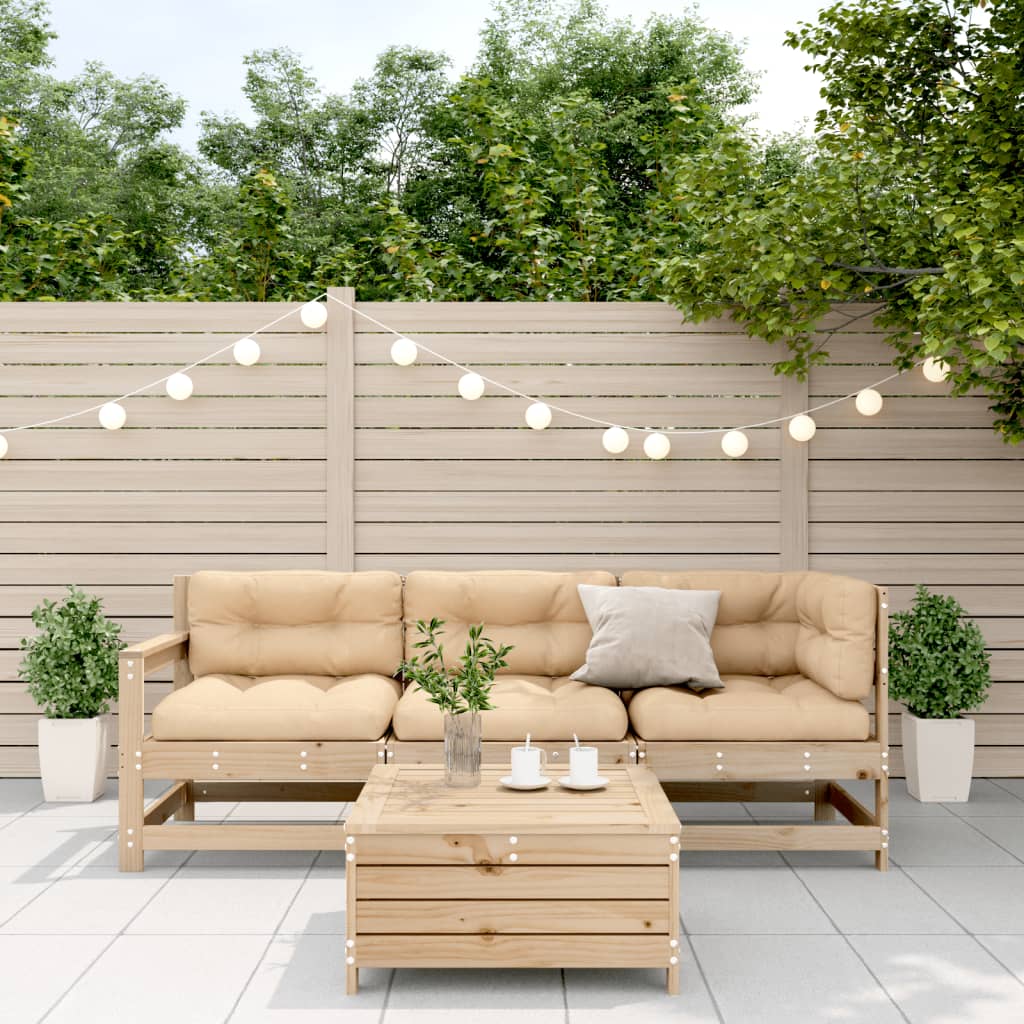 4-delige Loungeset massief grenenhout is nu te koop bij PeponiXL, paradijselijk wonen!