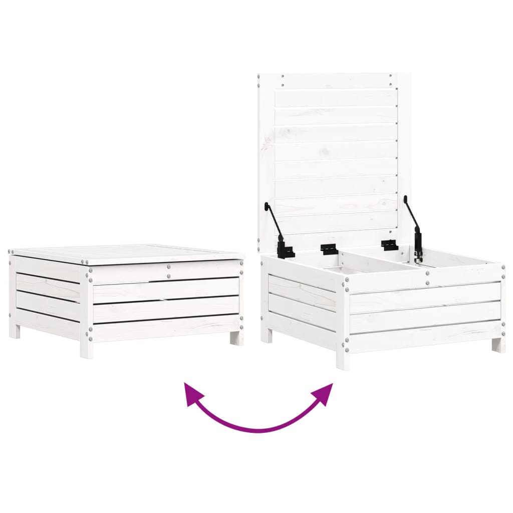4-delige Loungeset massief grenenhout wit is nu te koop bij PeponiXL, paradijselijk wonen!
