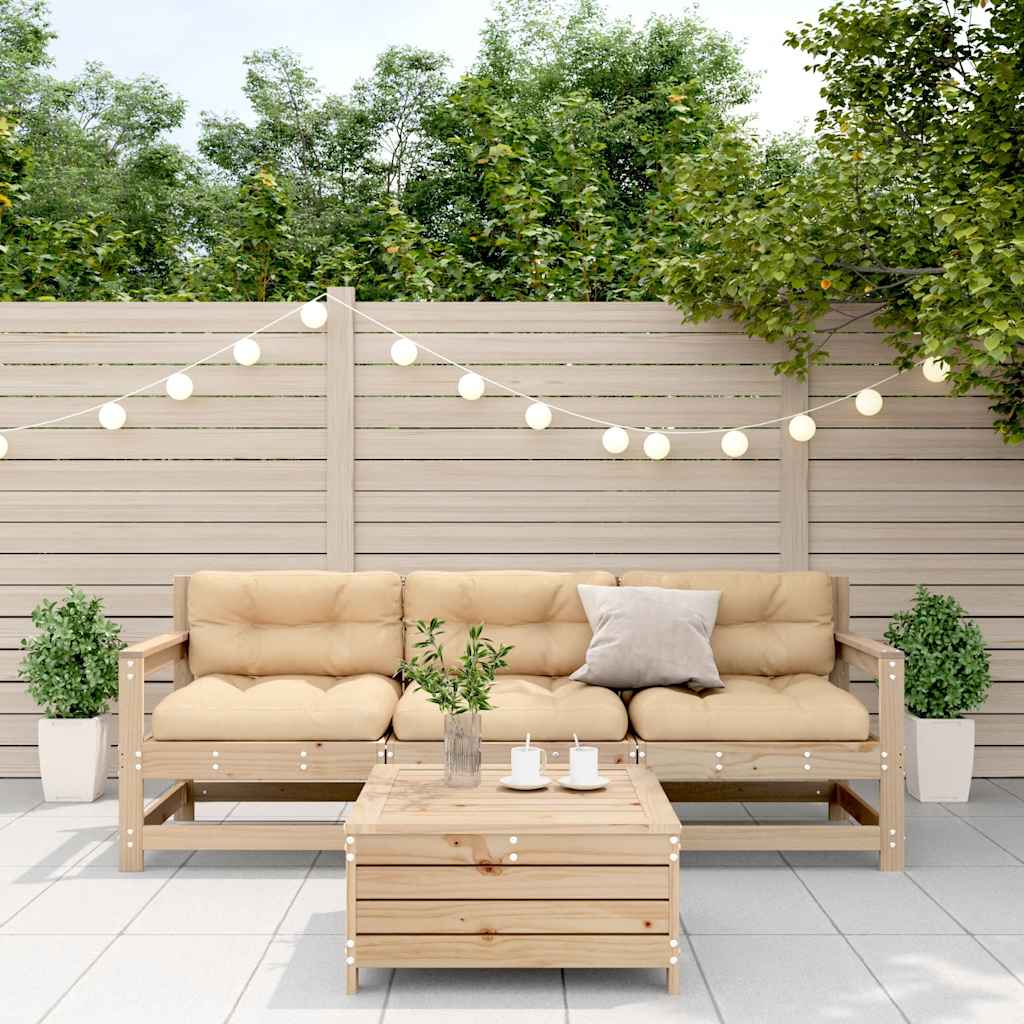 4-delige Loungeset massief grenenhout is nu te koop bij PeponiXL, paradijselijk wonen!
