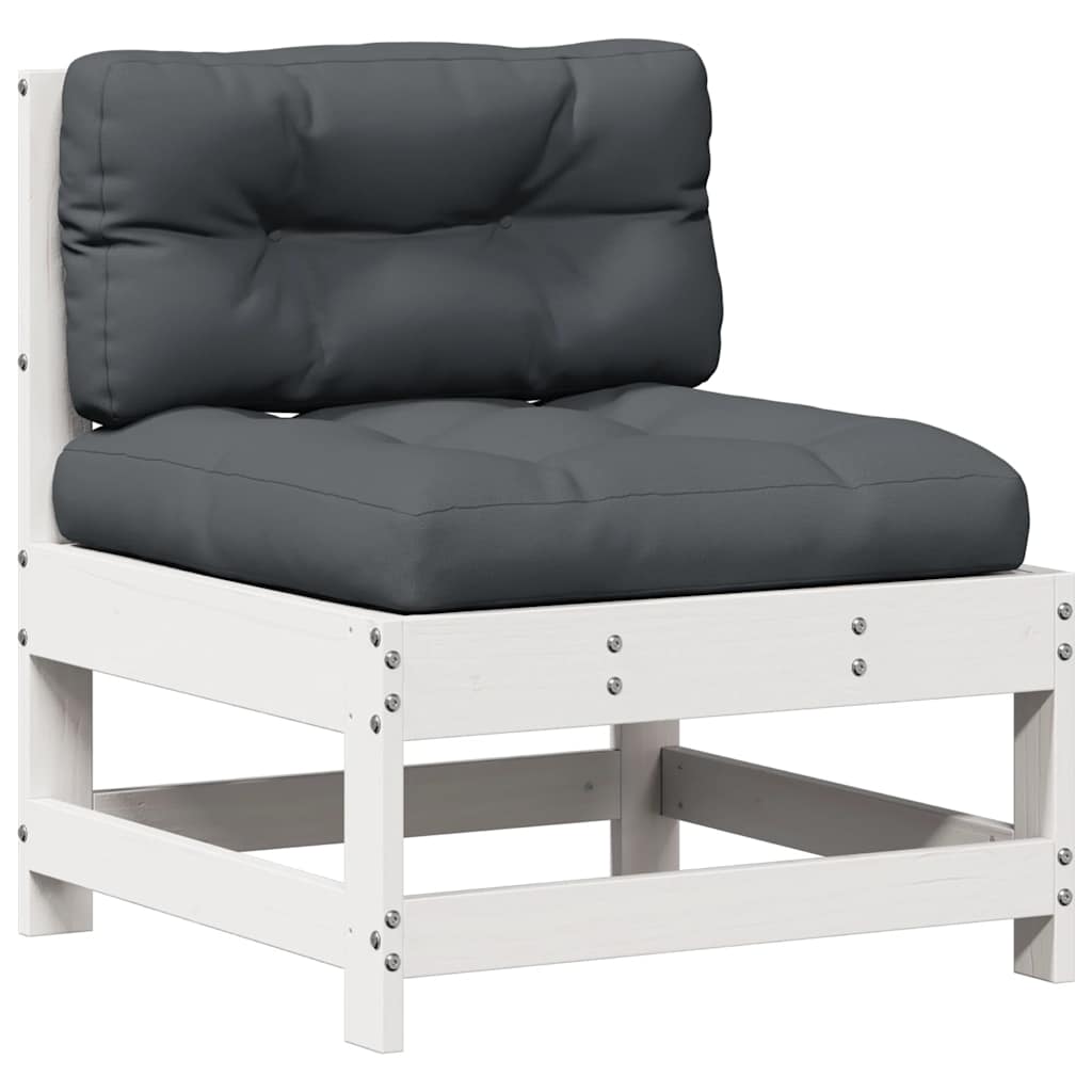 4-delige Loungeset met kussens massief grenenhout