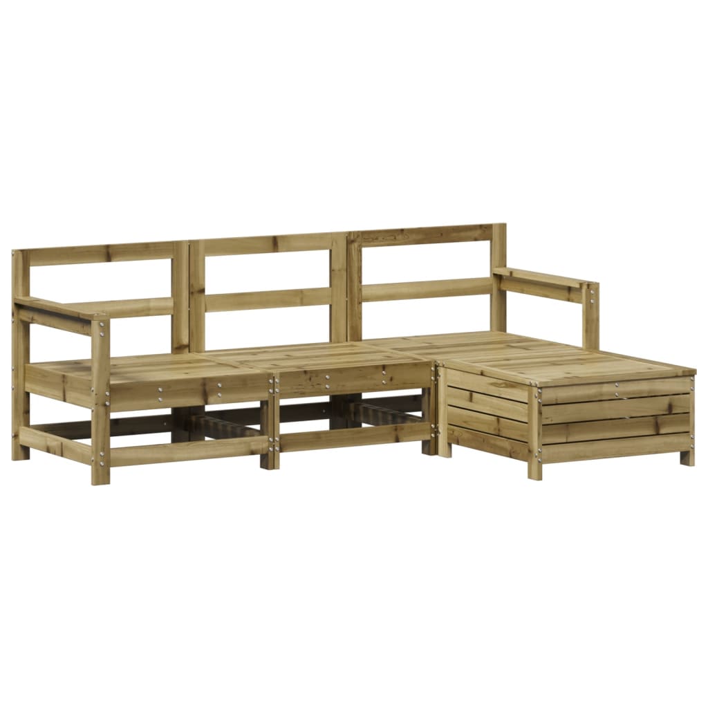 4-delige Loungeset geïmpregneerd grenenhout is nu te koop bij PeponiXL, paradijselijk wonen!