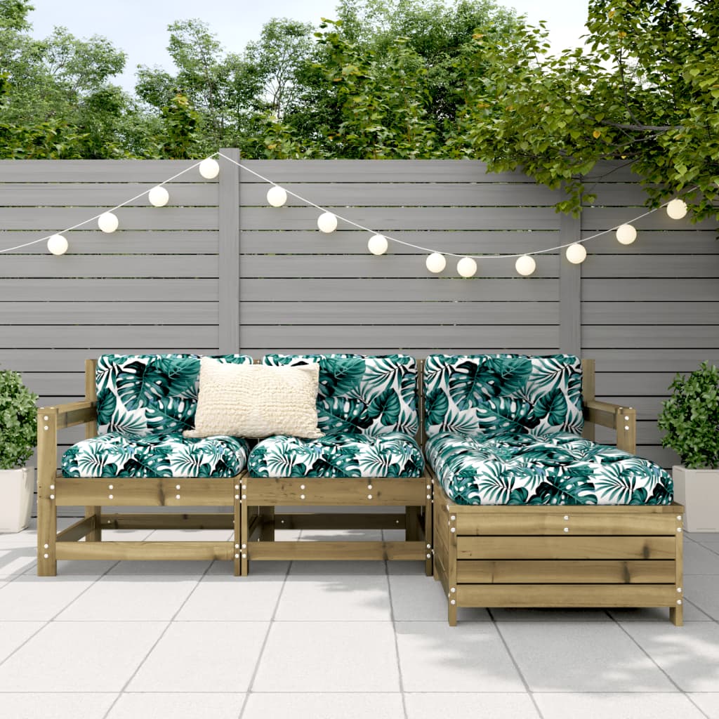 4-delige Loungeset geïmpregneerd grenenhout is nu te koop bij PeponiXL, paradijselijk wonen!
