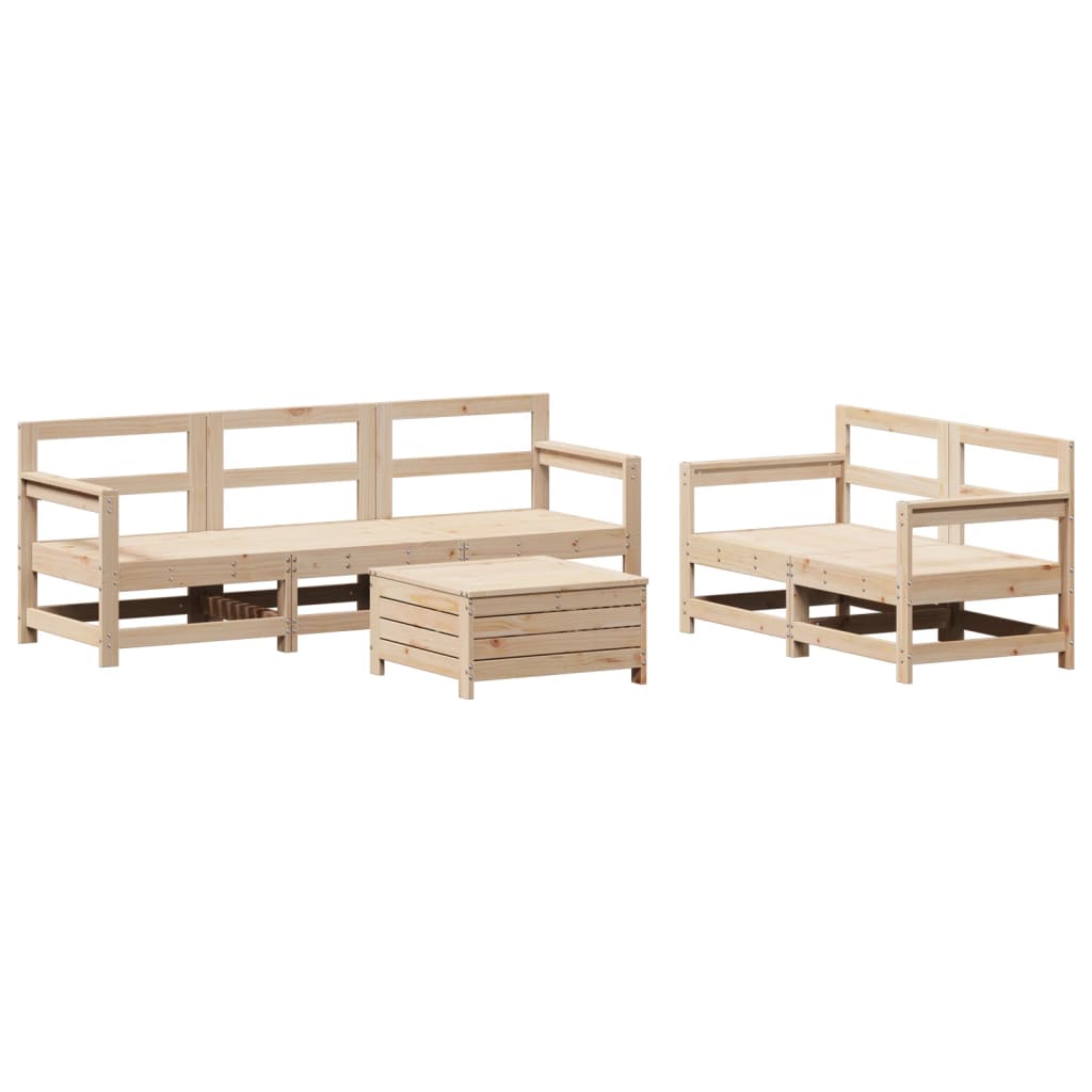 6-delige Loungeset massief grenenhout is nu te koop bij PeponiXL, paradijselijk wonen!
