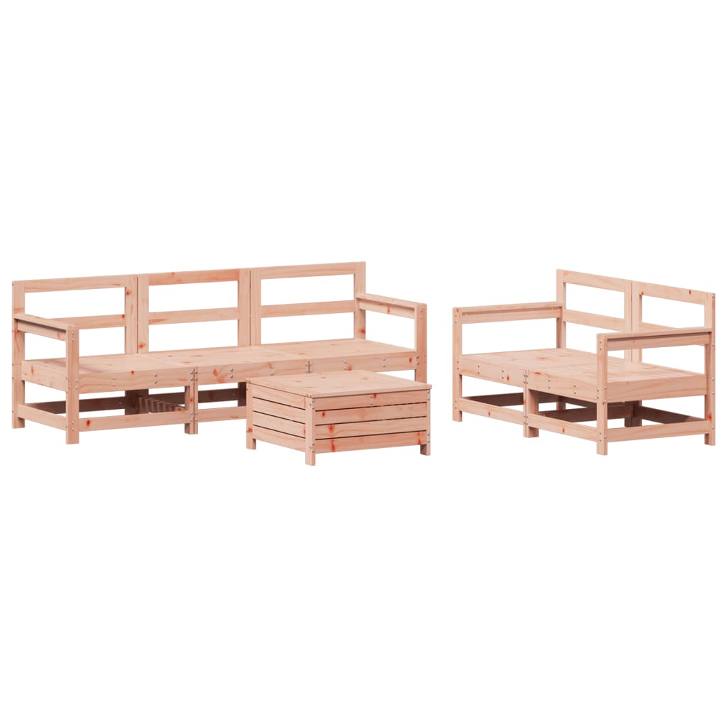 6-delige Loungeset massief douglas vurenhout