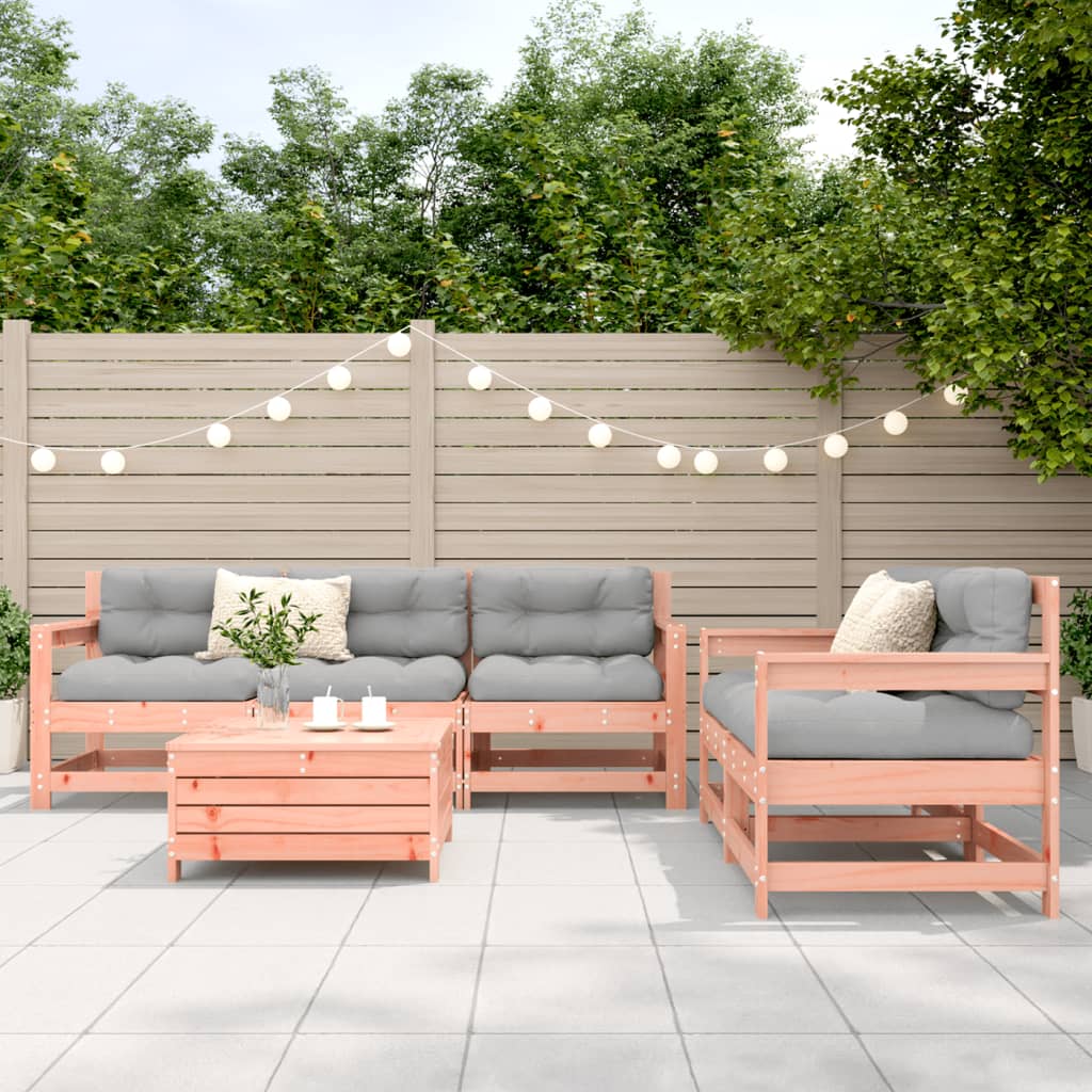6-delige Loungeset massief douglas vurenhout