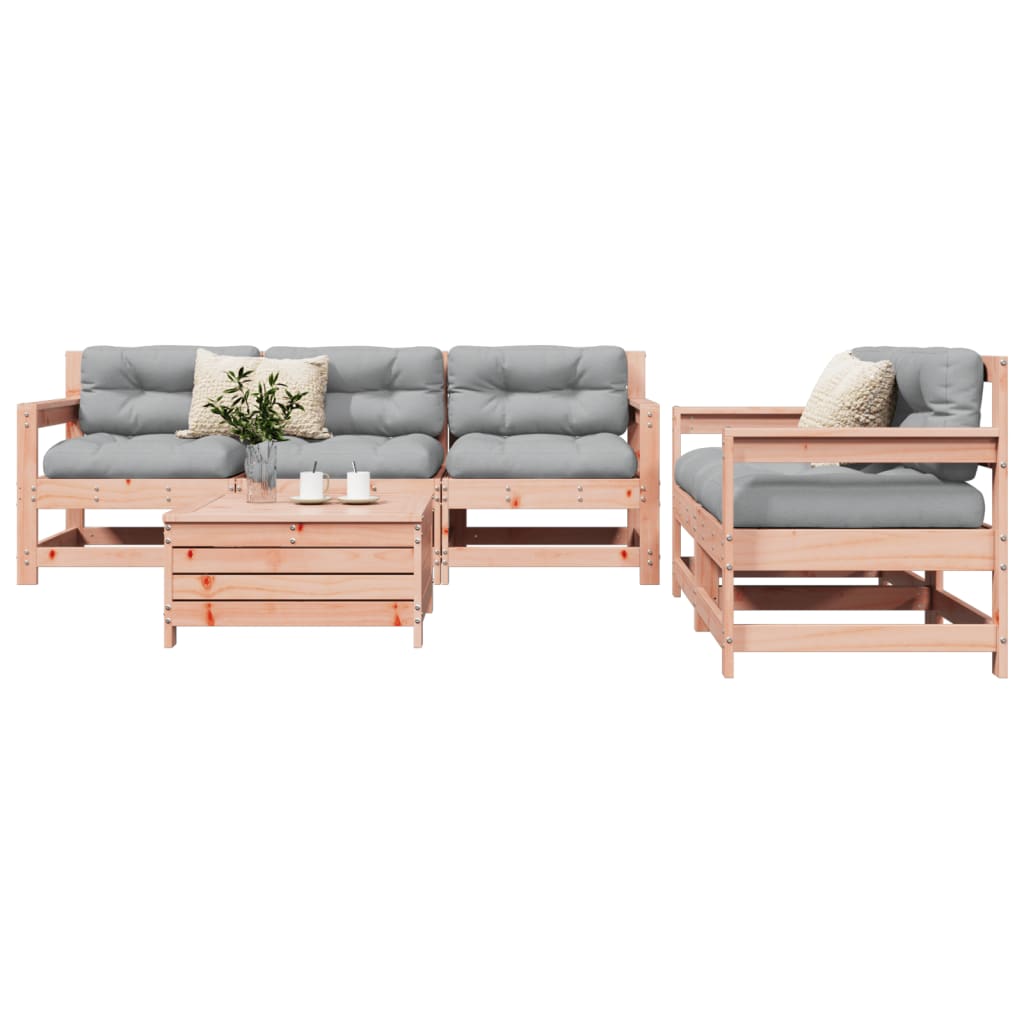 6-delige Loungeset massief douglas vurenhout