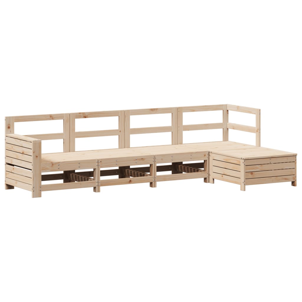 5-delige Loungeset massief grenenhout