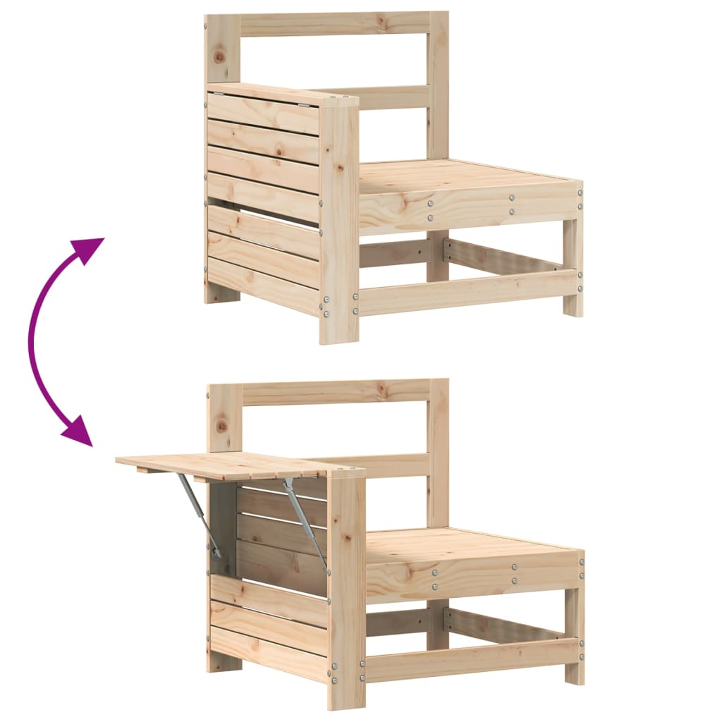 5-delige Loungeset massief grenenhout
