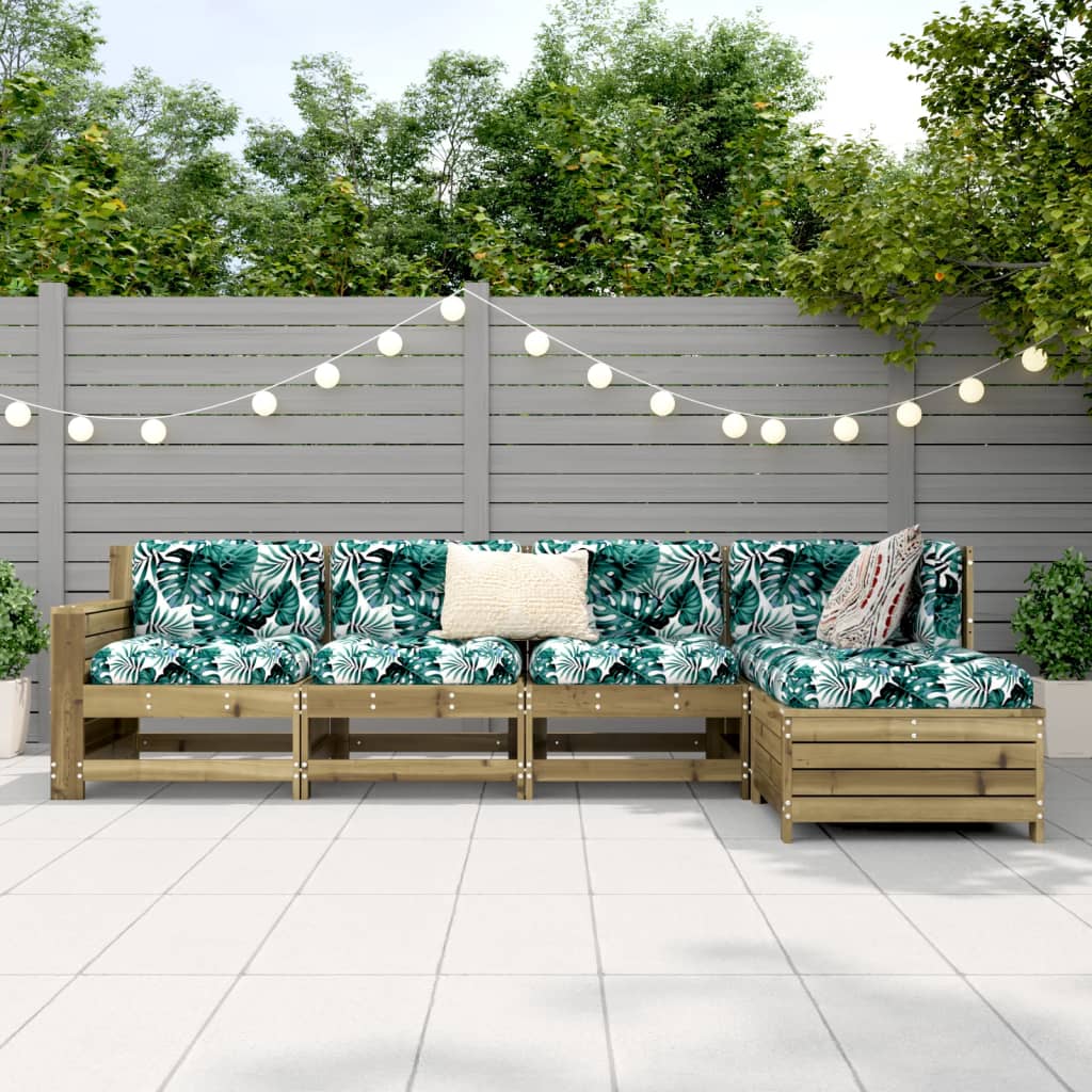 5-delige Loungeset geïmpregneerd grenenhout