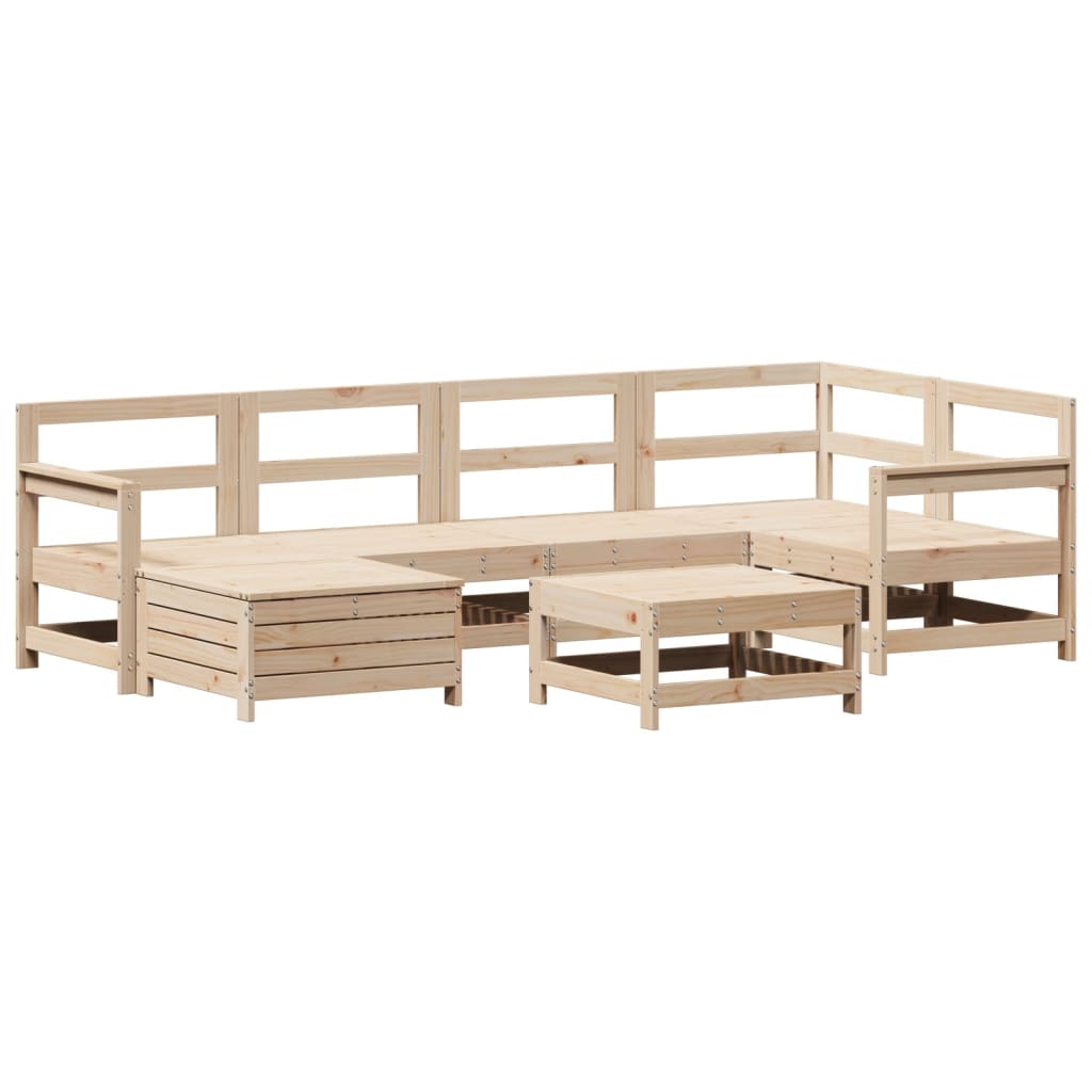 7-delige Loungeset massief grenenhout