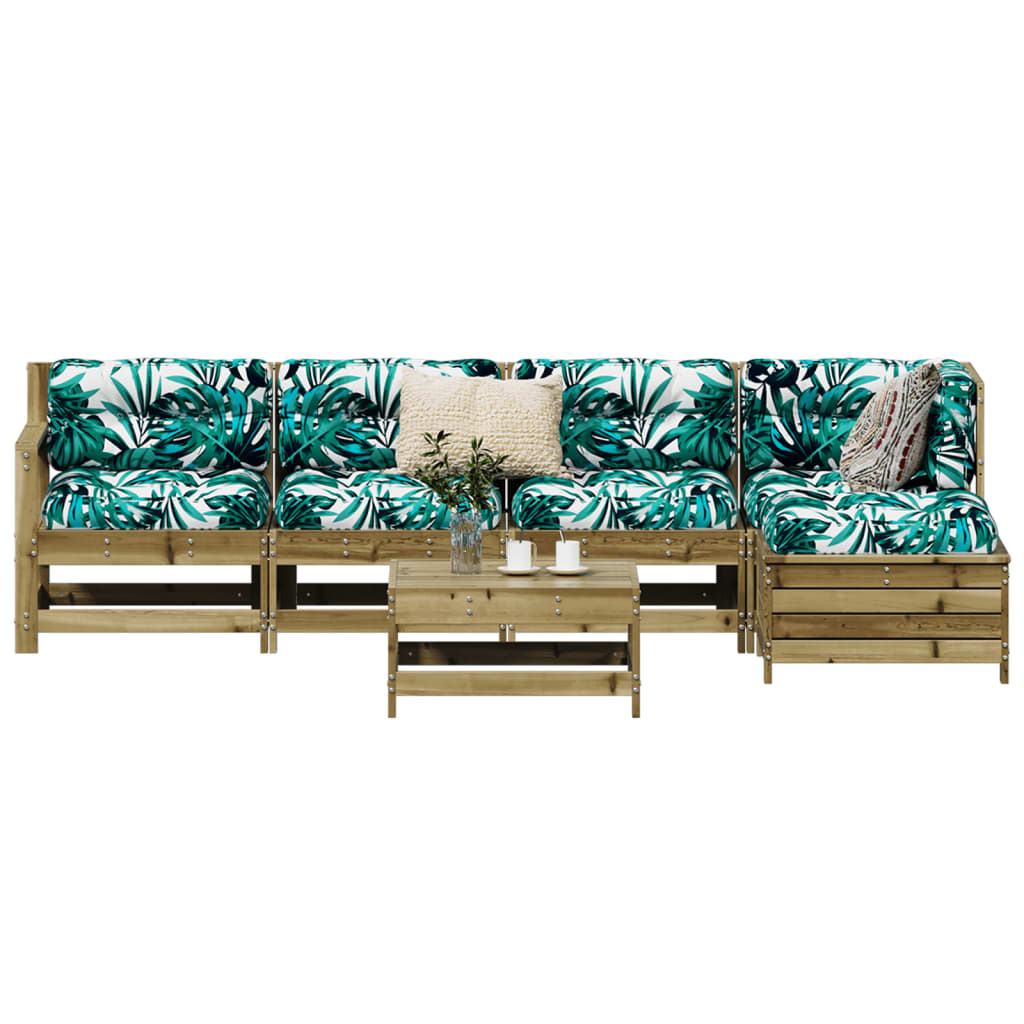 6-delige Loungeset geïmpregneerd grenenhout is nu te koop bij PeponiXL, paradijselijk wonen!