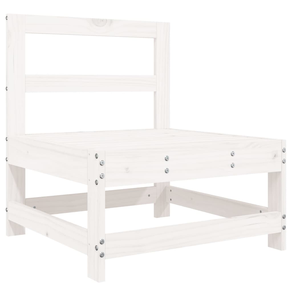7-delige Loungeset massief grenenhout wit is nu te koop bij PeponiXL, paradijselijk wonen!