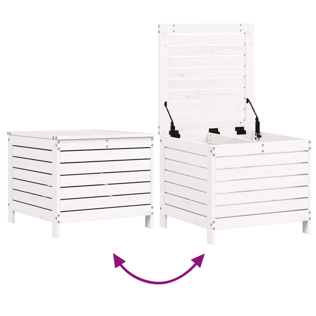 7-delige Loungeset massief grenenhout wit is nu te koop bij PeponiXL, paradijselijk wonen!
