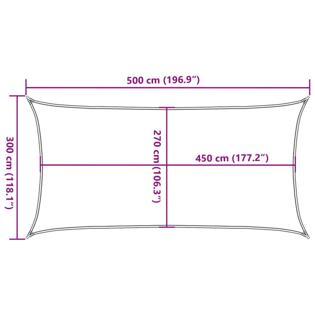 Zonnezeil 160 g/m² rechthoekig 3x5 m HDPE lichtgrijs is nu te koop bij PeponiXL, paradijselijk wonen!