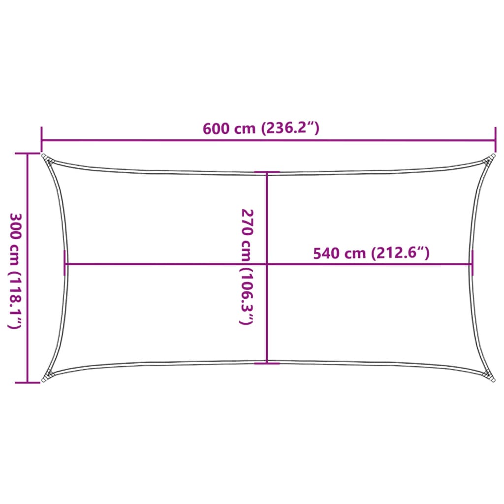 Zonnezeil 160 g/m² rechthoekig 3x6 m HDPE lichtgrijs is nu te koop bij PeponiXL, paradijselijk wonen!