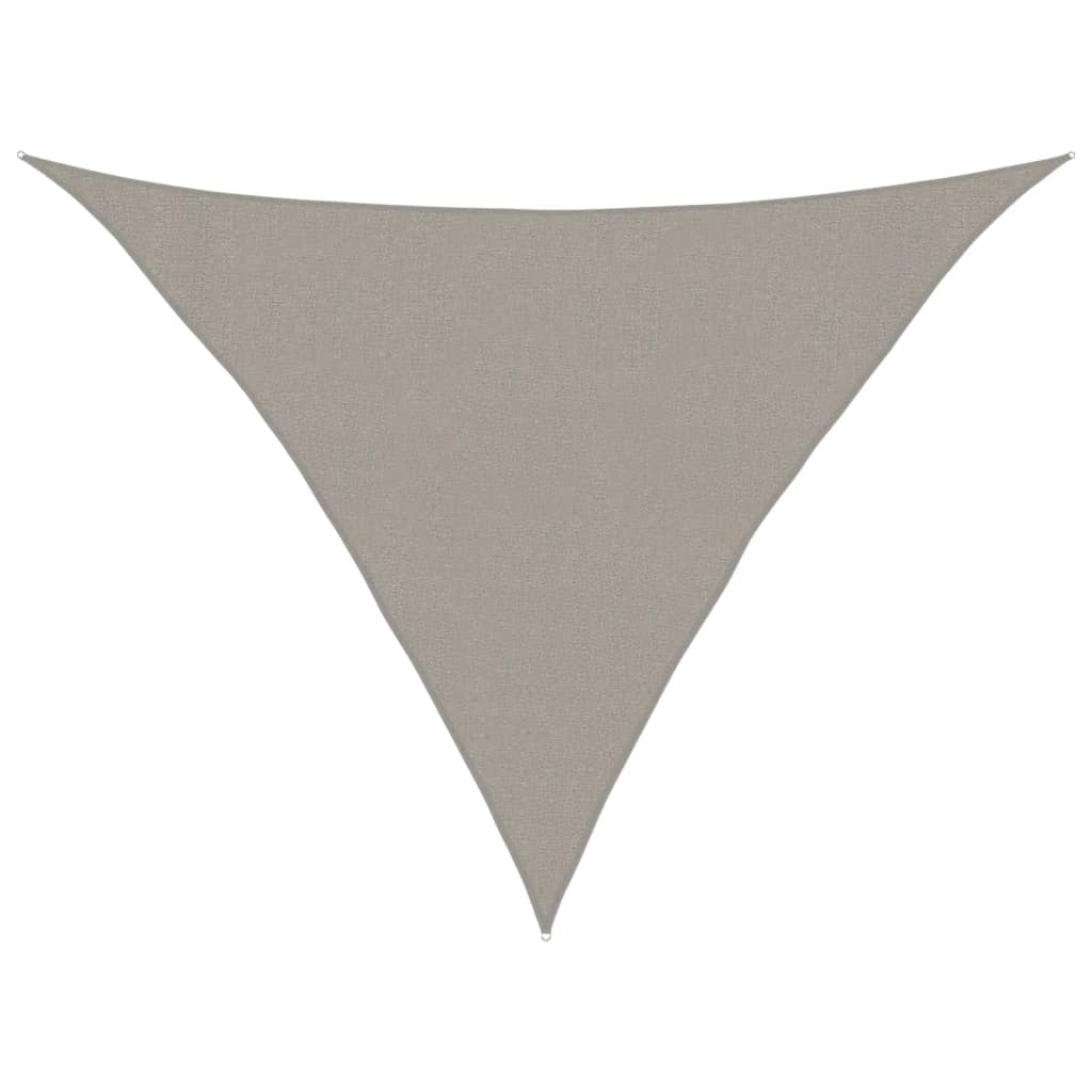 Zonnezeil 160 g/m² driehoekig 3x3x4,2 m HDPE lichtgrijs is nu te koop bij PeponiXL, paradijselijk wonen!