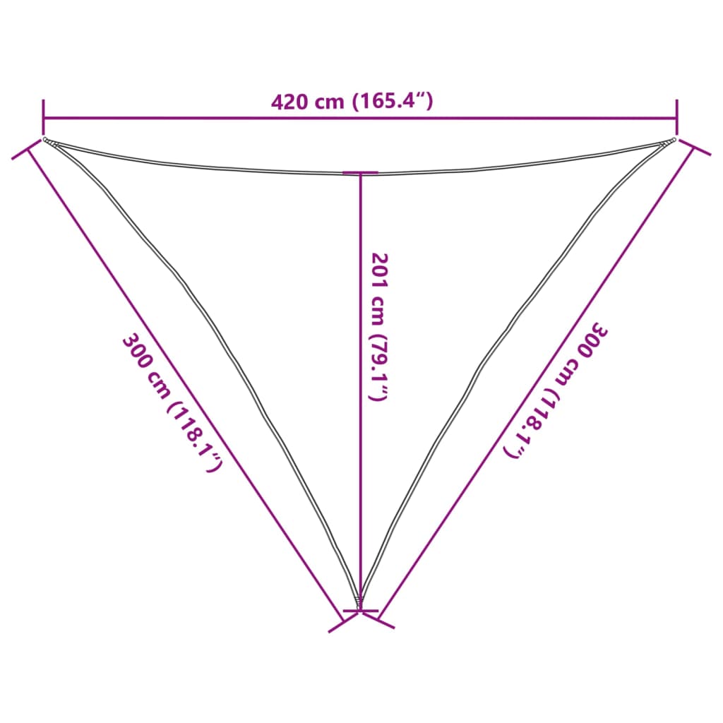 Zonnezeil 160 g/m² driehoekig 3x3x4,2 m HDPE lichtgrijs is nu te koop bij PeponiXL, paradijselijk wonen!
