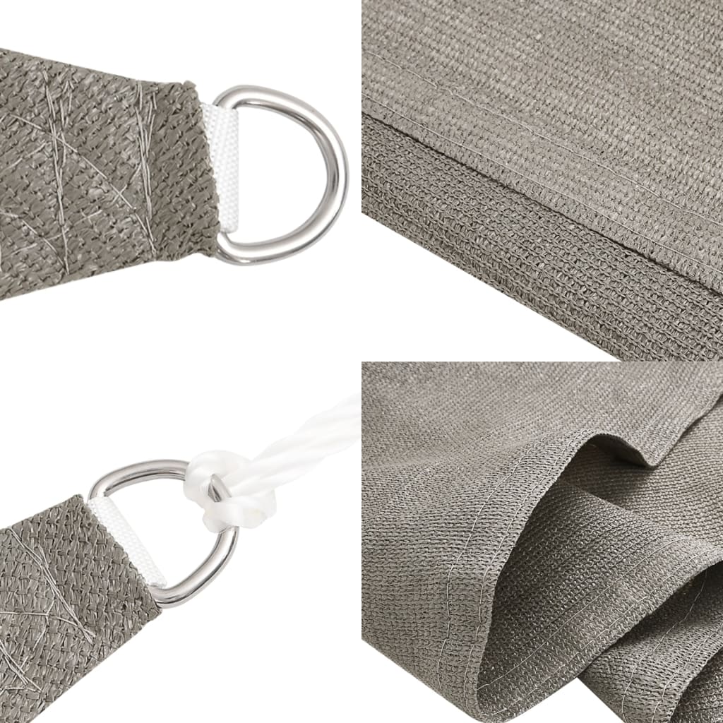 Zonnezeil 160 g/m² driehoekig 4x5x6,8 m HDPE lichtgrijs is nu te koop bij PeponiXL, paradijselijk wonen!