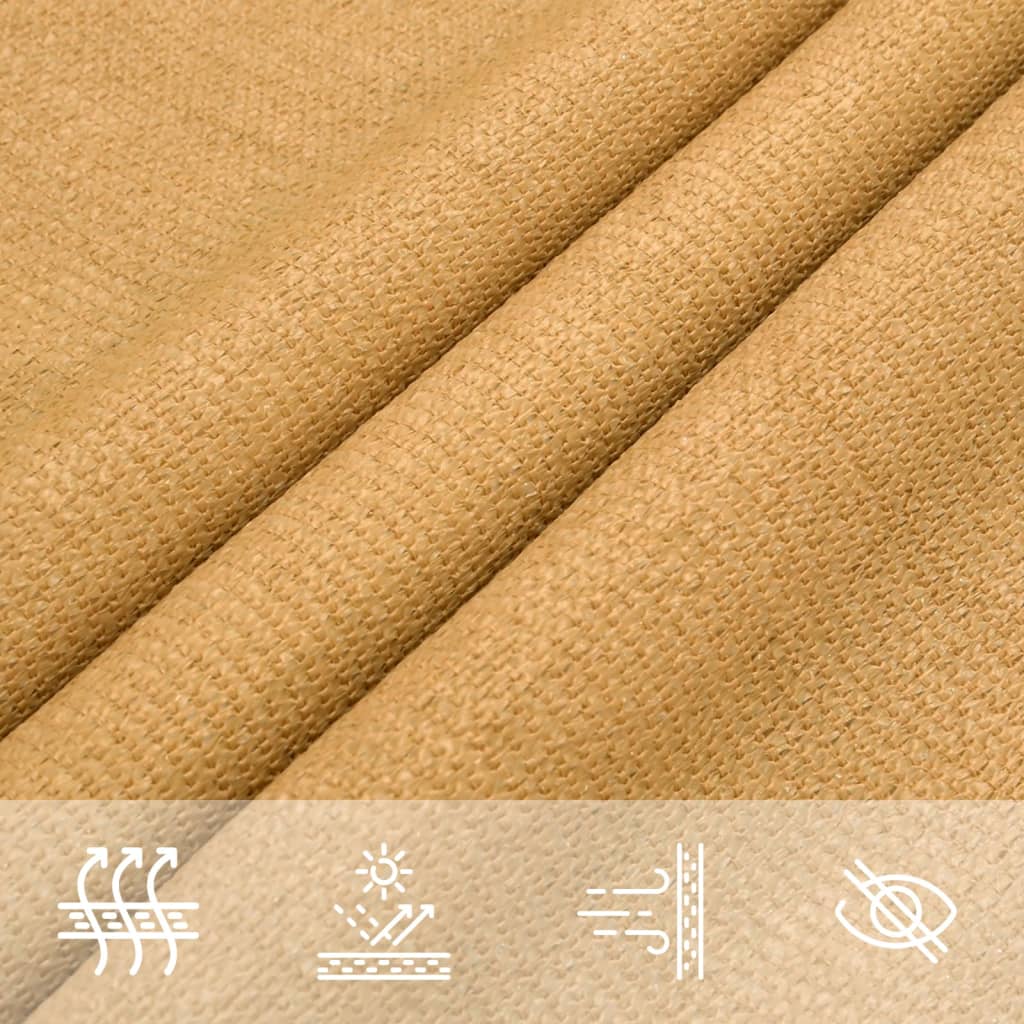 Zonnezeil 160 g/m² rechthoekig 3x4 m HDPE zandkleurig is nu te koop bij PeponiXL, paradijselijk wonen!