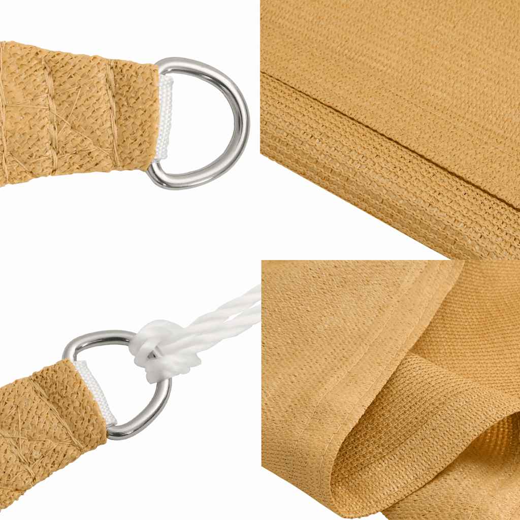 Zonnezeil 160 g/m² driehoekig 2,5x2,5x3,5 m HDPE zandkleurig is nu te koop bij PeponiXL, paradijselijk wonen!