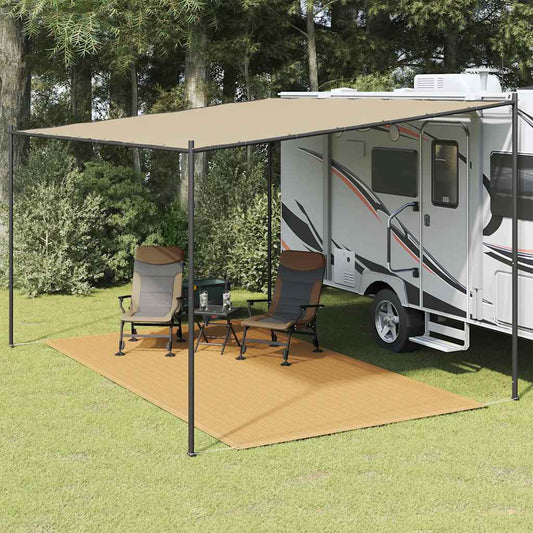 Tenttapijt 250x450 cm HDPE zandkleurig is nu te koop bij PeponiXL, paradijselijk wonen!