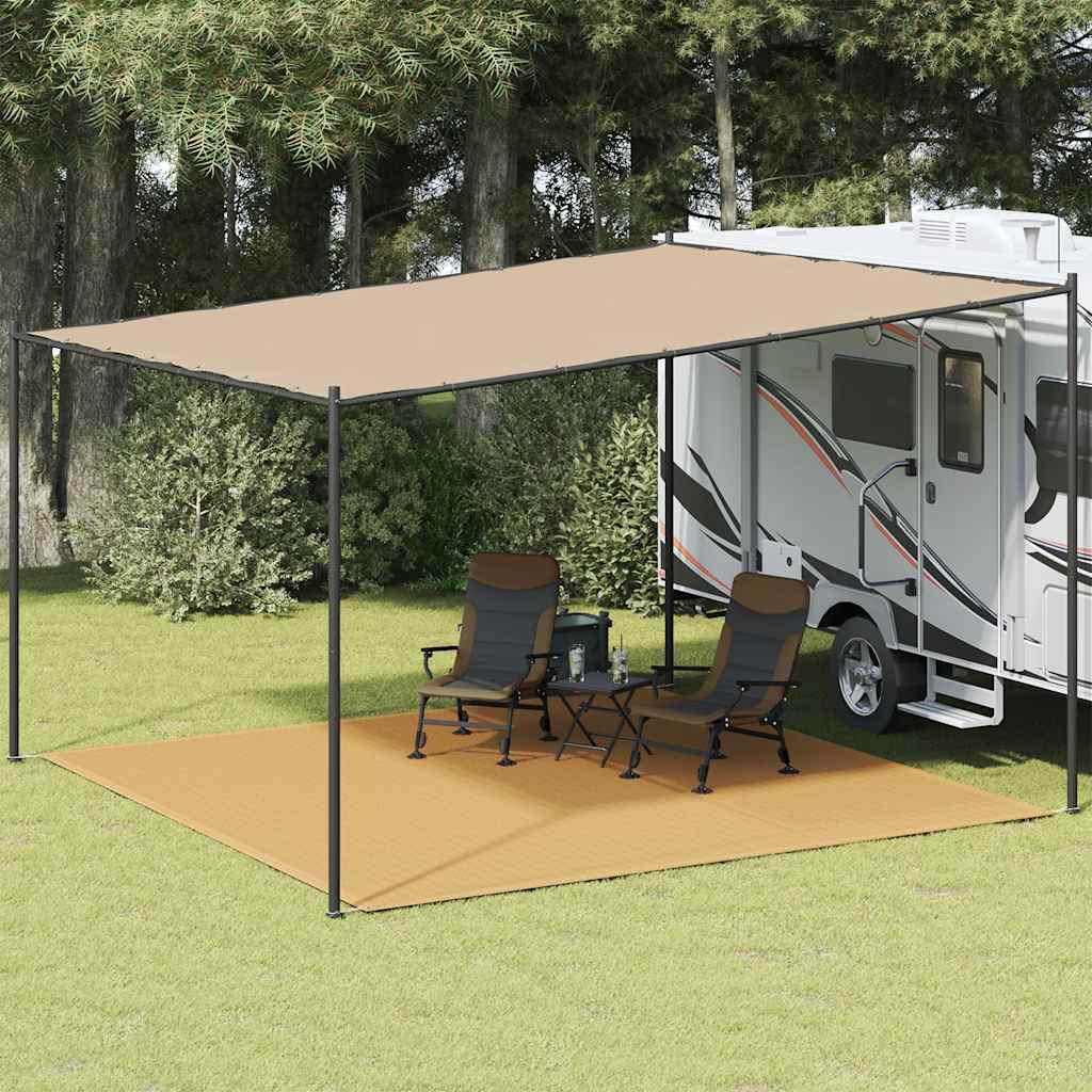 Tenttapijt 400x400 cm HDPE zandkleurig is nu te koop bij PeponiXL, paradijselijk wonen!
