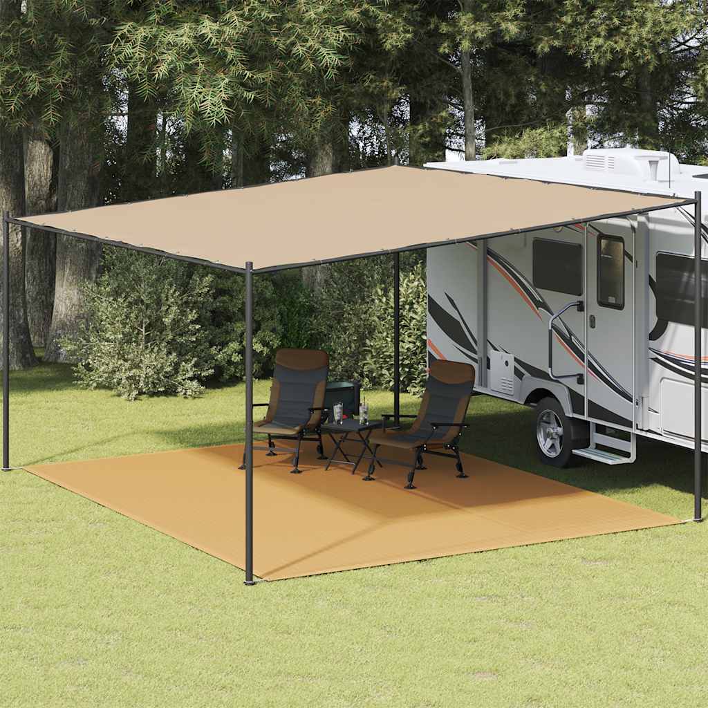 Tenttapijt 400x500 cm HDPE zandkleurig is nu te koop bij PeponiXL, paradijselijk wonen!
