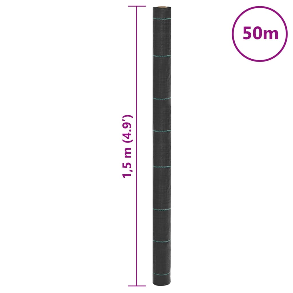 Worteldoek 1,5x50 m polypropeen zwart is nu te koop bij PeponiXL, paradijselijk wonen!