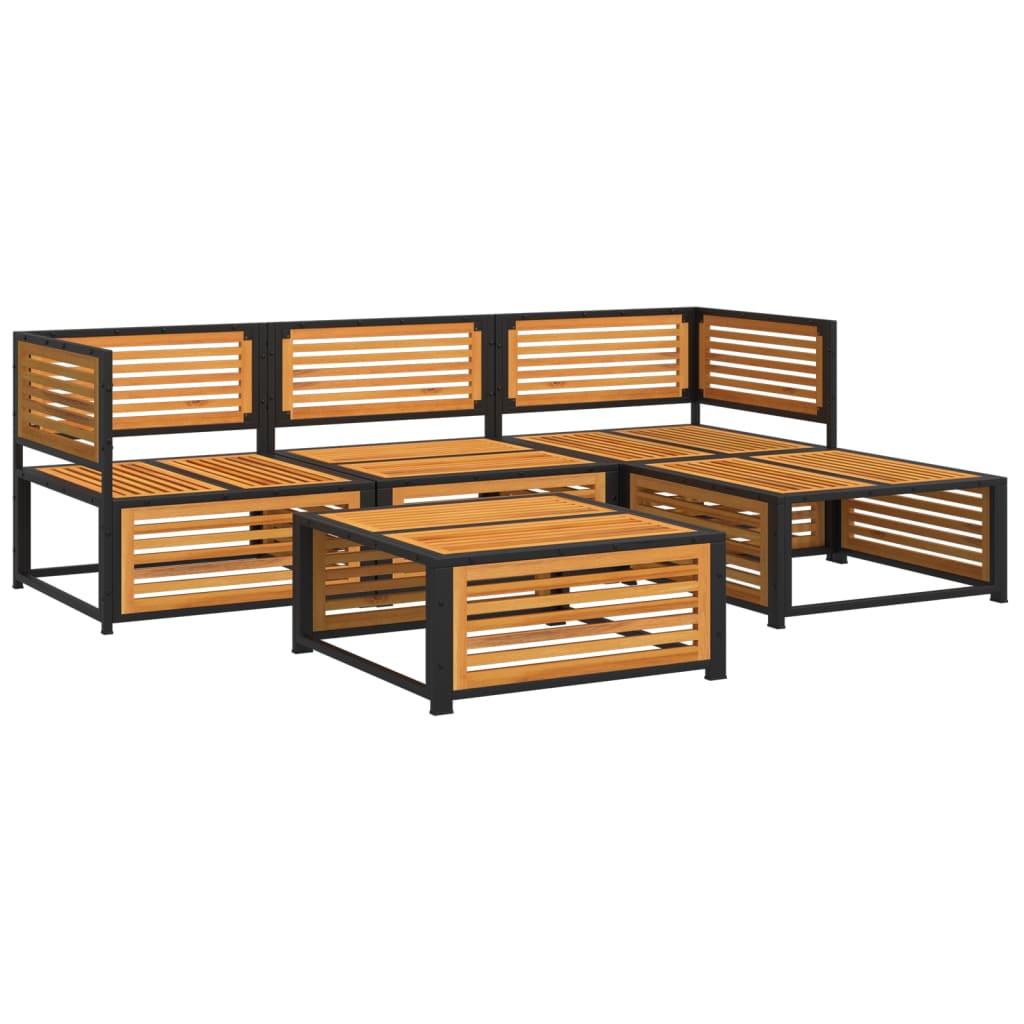 5-delige Loungeset met kussens massief acaciahout is nu te koop bij PeponiXL, paradijselijk wonen!