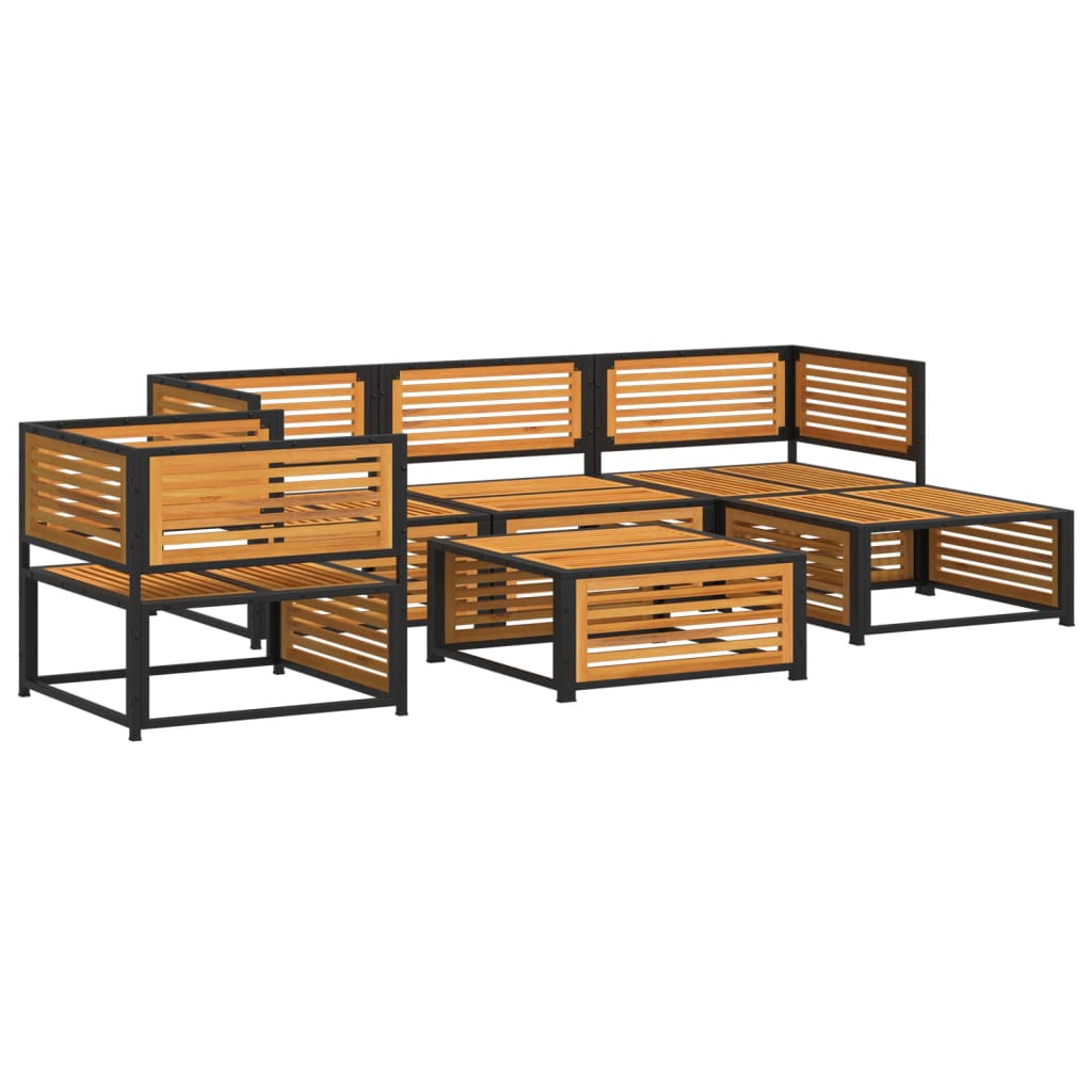 6-delige Loungeset met kussens massief acaciahout is nu te koop bij PeponiXL, paradijselijk wonen!