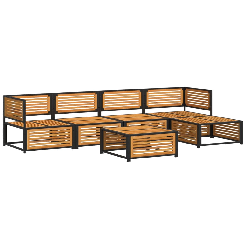 6-delige Loungeset met kussens massief acaciahout is nu te koop bij PeponiXL, paradijselijk wonen!