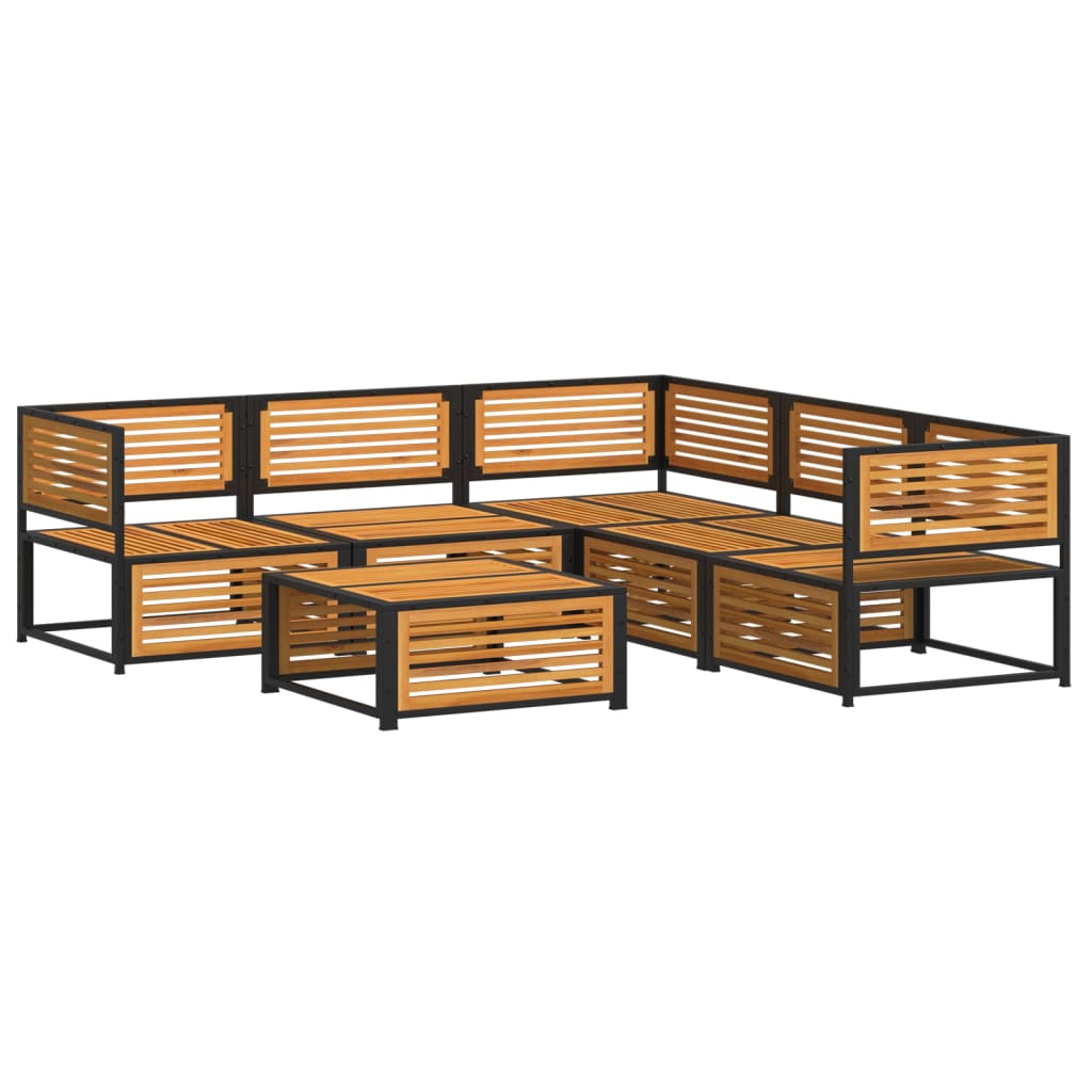 6-delige Loungeset met kussens massief acaciahout is nu te koop bij PeponiXL, paradijselijk wonen!