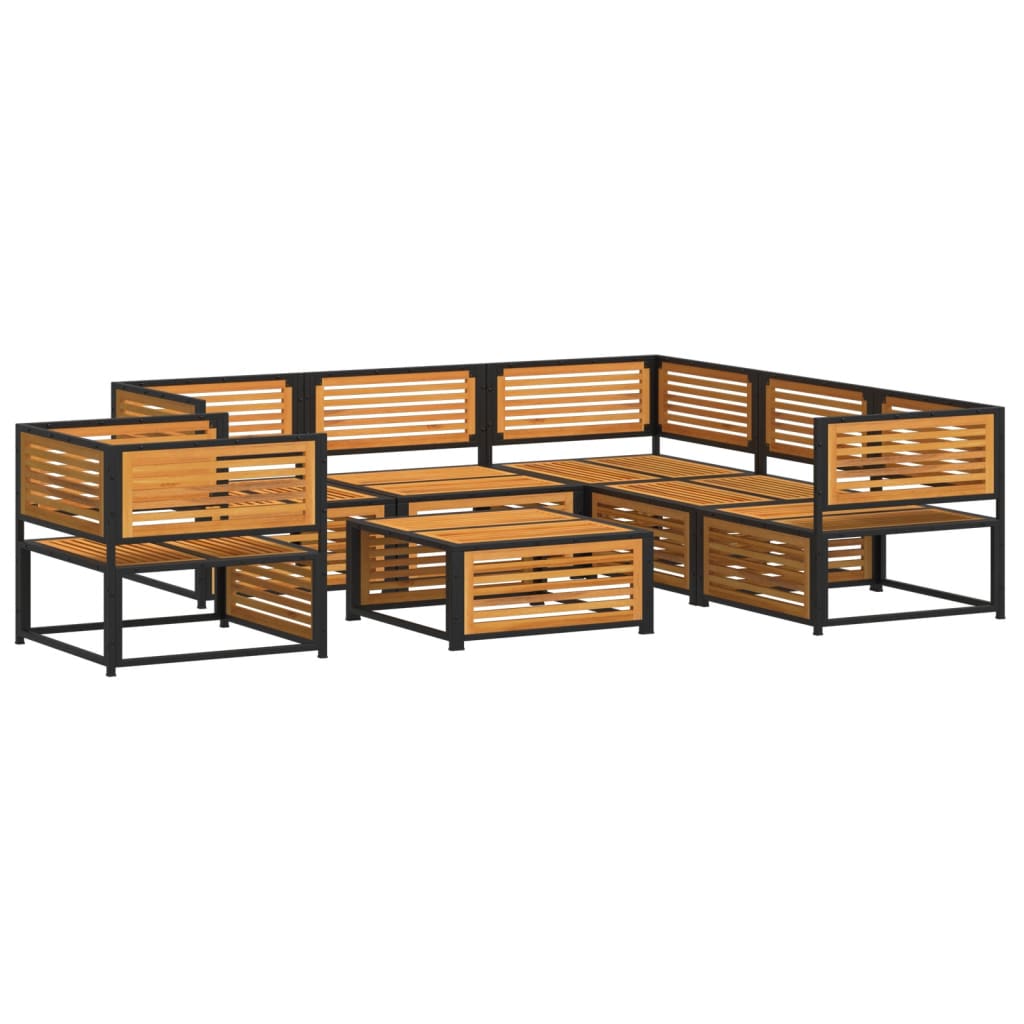 7-delige Tuinbankstel met kussens massief acaciahout is nu te koop bij PeponiXL, paradijselijk wonen!