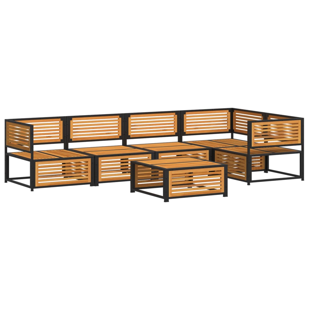 6-delige Loungeset met kussens massief acaciahout is nu te koop bij PeponiXL, paradijselijk wonen!