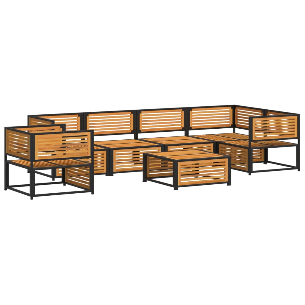 7-delige Tuinbankstel met kussens massief acaciahout is nu te koop bij PeponiXL, paradijselijk wonen!