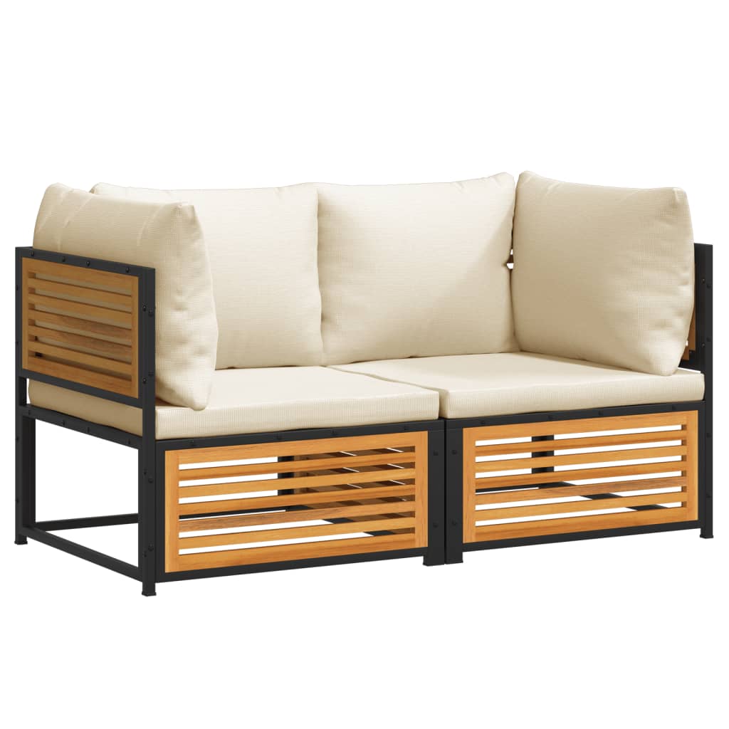 2-delige Loungeset met kussens massief acaciahout is nu te koop bij PeponiXL, paradijselijk wonen!