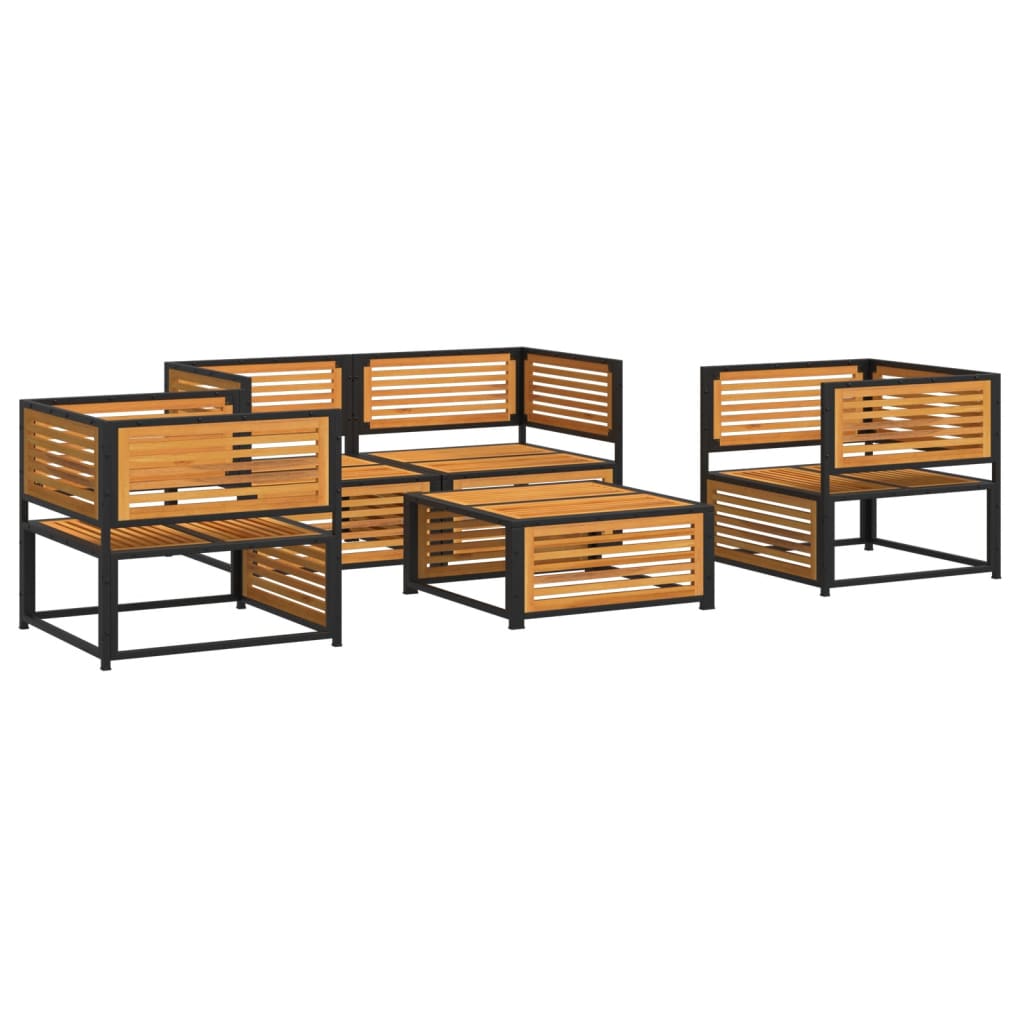 5-delige Loungeset met kussens massief acaciahout is nu te koop bij PeponiXL, paradijselijk wonen!