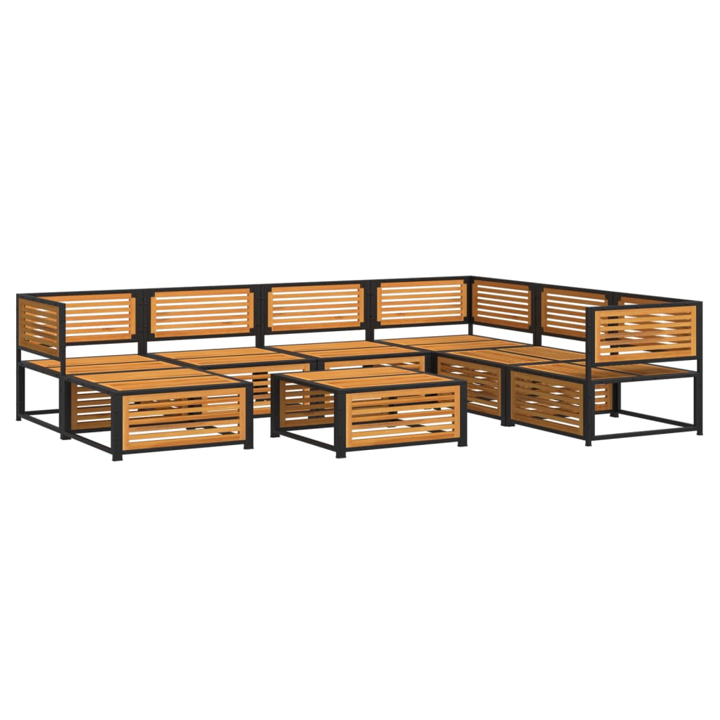 8-delige Loungeset met kussens massief acaciahout is nu te koop bij PeponiXL, paradijselijk wonen!