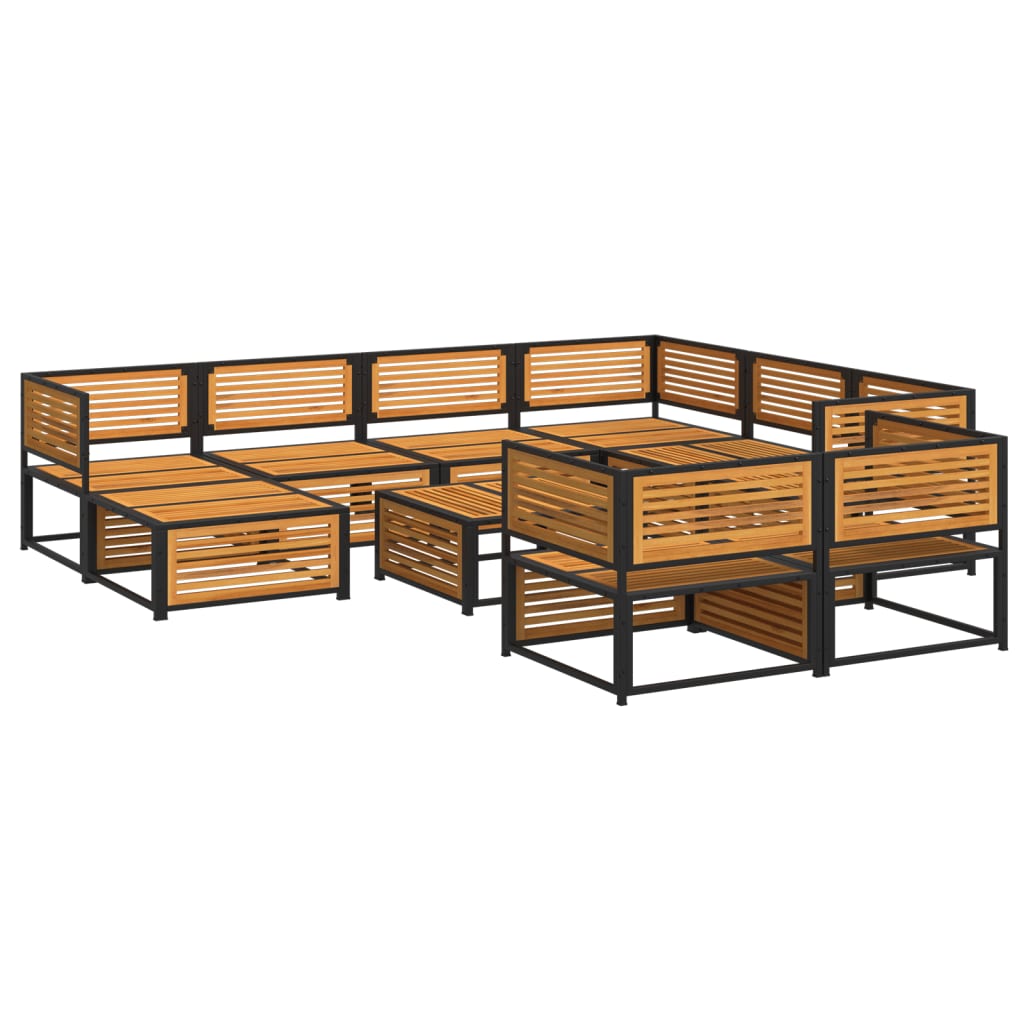 10-delige Loungeset met kussens massief acaciahout is nu te koop bij PeponiXL, paradijselijk wonen!