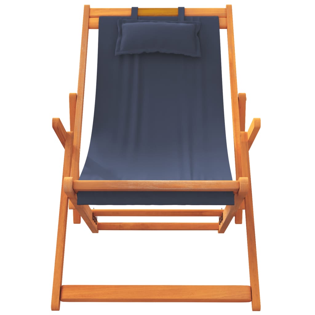 Strandstoelen 2 st inklapbaar stof blauw is nu te koop bij PeponiXL, paradijselijk wonen!