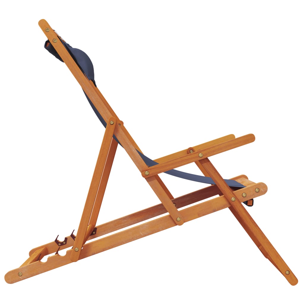 Strandstoelen 2 st inklapbaar stof blauw is nu te koop bij PeponiXL, paradijselijk wonen!