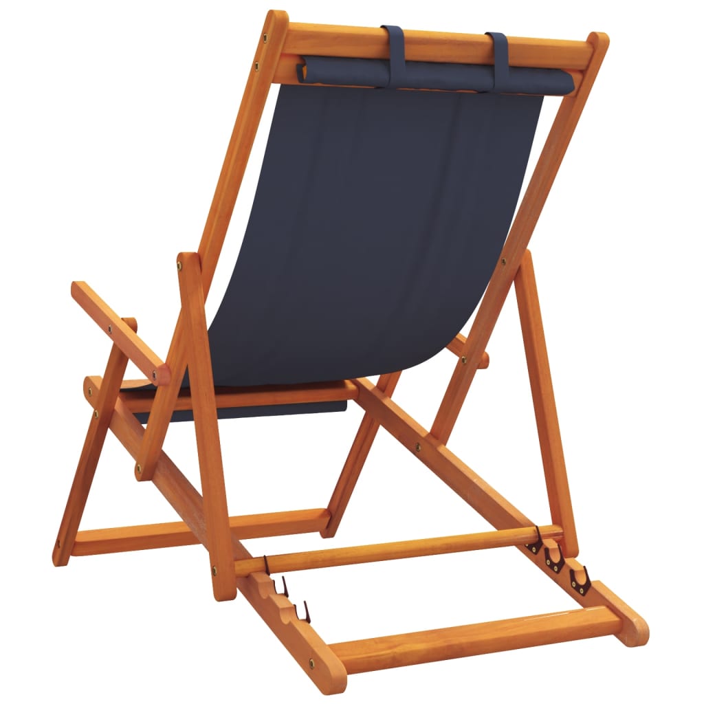 Strandstoelen 2 st inklapbaar stof blauw is nu te koop bij PeponiXL, paradijselijk wonen!