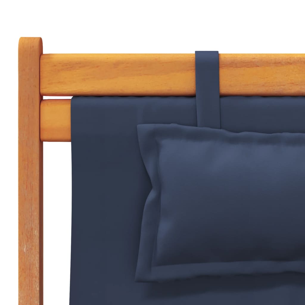 Strandstoelen 2 st inklapbaar stof blauw is nu te koop bij PeponiXL, paradijselijk wonen!
