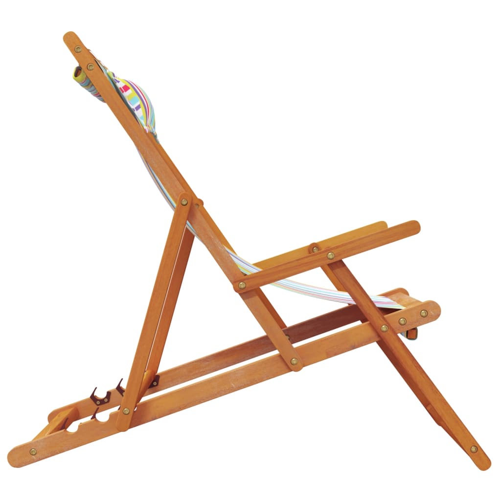 Strandstoelen 2 st inklapbaar stof meerkleurig is nu te koop bij PeponiXL, paradijselijk wonen!