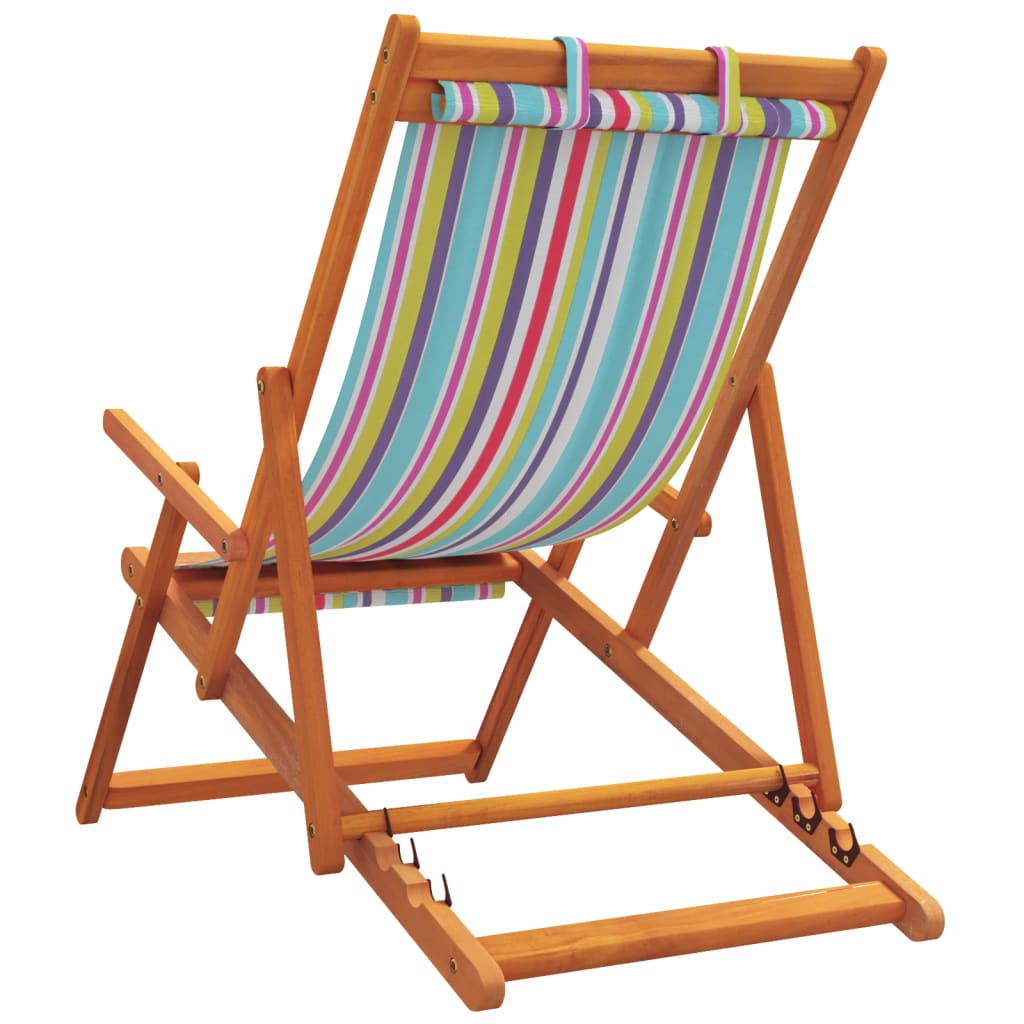 Strandstoelen 2 st inklapbaar stof meerkleurig is nu te koop bij PeponiXL, paradijselijk wonen!